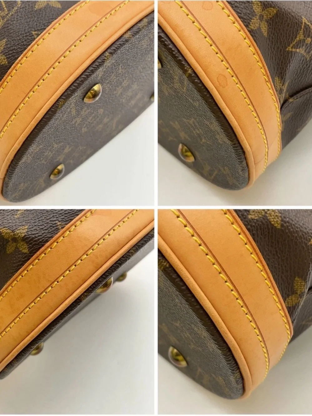 Louis Vuitton Brown Monogram Canvas PM Bucket Tote with Vachetta Handles
